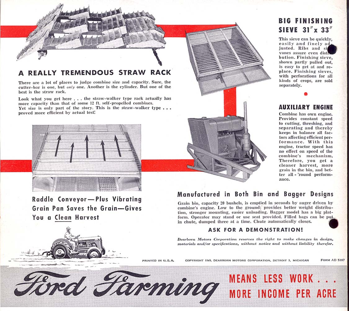 Dearborn Wood Bros. Combine 161 162 Ad Brochure